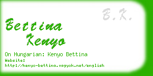 bettina kenyo business card